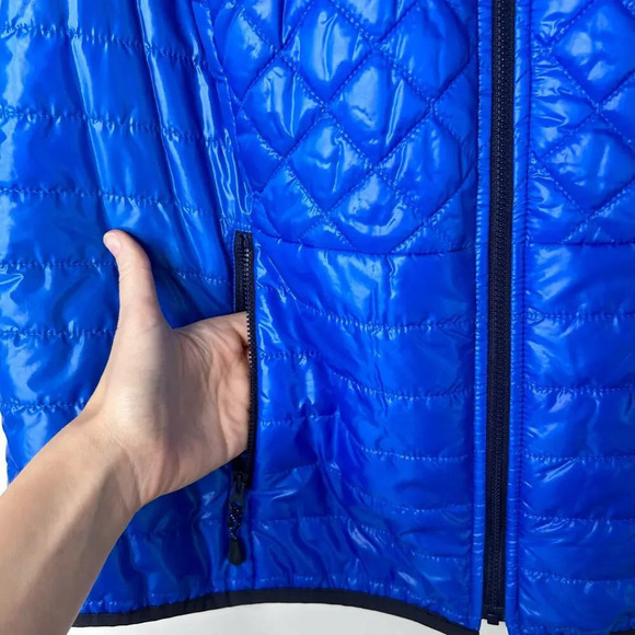 Talbots Blue Quilted Puffer Vest Women’s 1X Sleeveless Full Zip Transitional - Picture 6 of 10